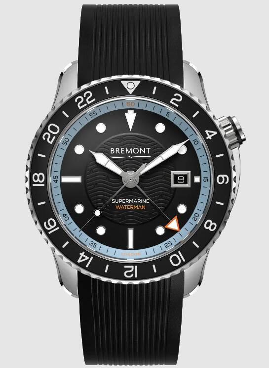 Best Bremont Supermarine WATERMAN APEX II Black rubber Replica Watch